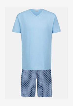 mey, KURZ SERIE STRAIGHT GEO SET - Pyjama set - dream blue