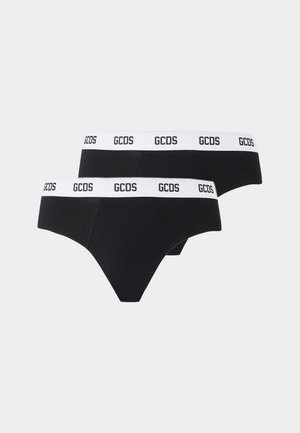GCDS STRAP LOGO BRIEFS 2 PACK - Slip - black