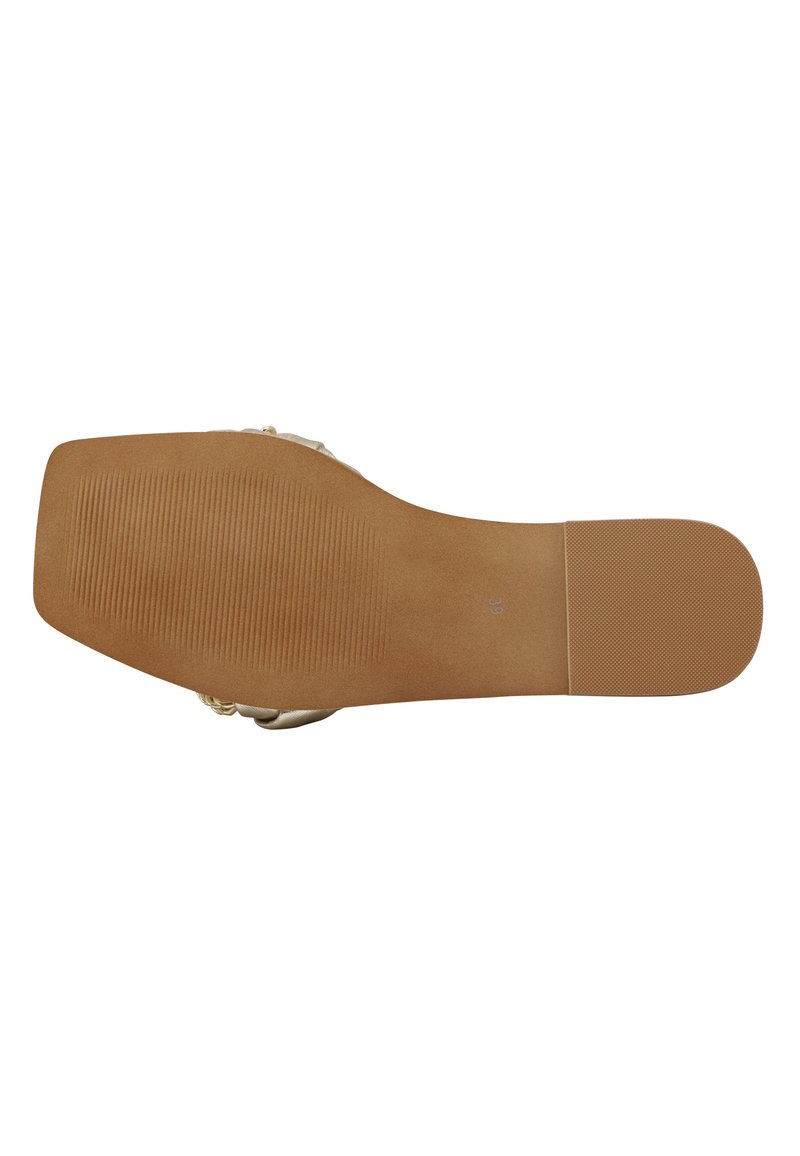 Damen Sneaker | faina Pantolette flach gold/goldfarben - KP54824 Damen Sneaker | faina Pantolette flach gold/goldfarben - KP54824