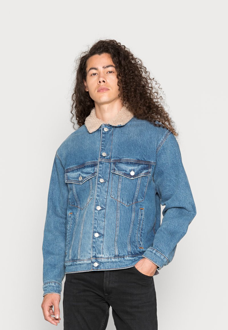 Abercrombie & Fitch TRUCKER COLLAR Denim jacket medium indigo/dark