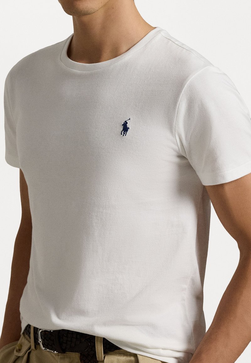 Pocket Ralph Lauren White Tee Polo Ralph Lauren CUSTOM SLIM FIT