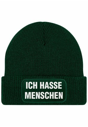 MIT PATCH SARKASMUS STATEMENT - Beanie - dunkelgrün