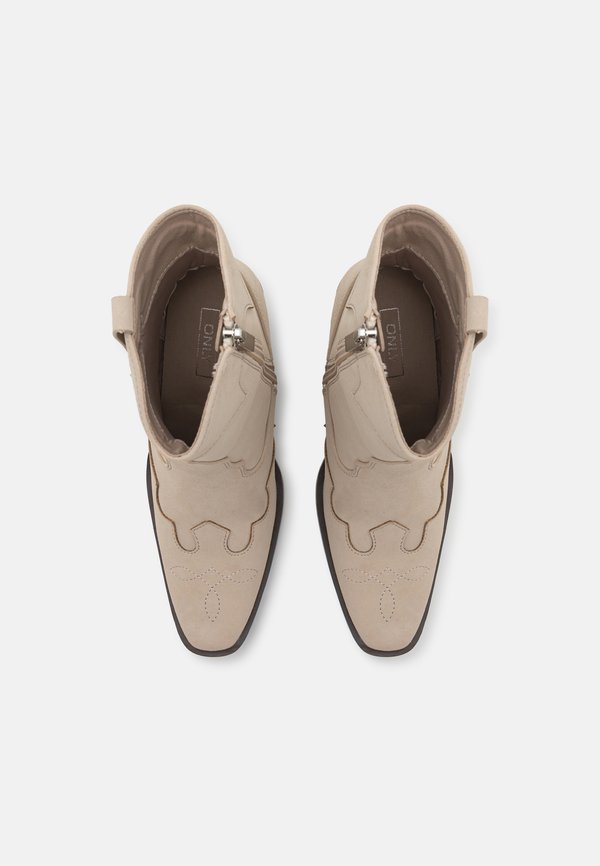 ONLBROOKE - High heeled ankle boots - beige2