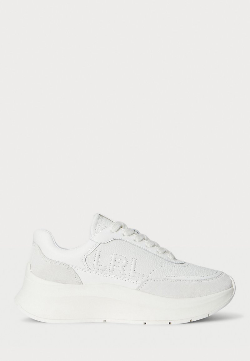 Lauren Ralph Lauren FRANKY SNEAKERS LOW TOP LACE - Joggesko - snow white/bianco