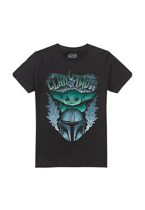 THE MANDALORIAN CLAN OF TWO METAL BAND - Print T-shirt - black