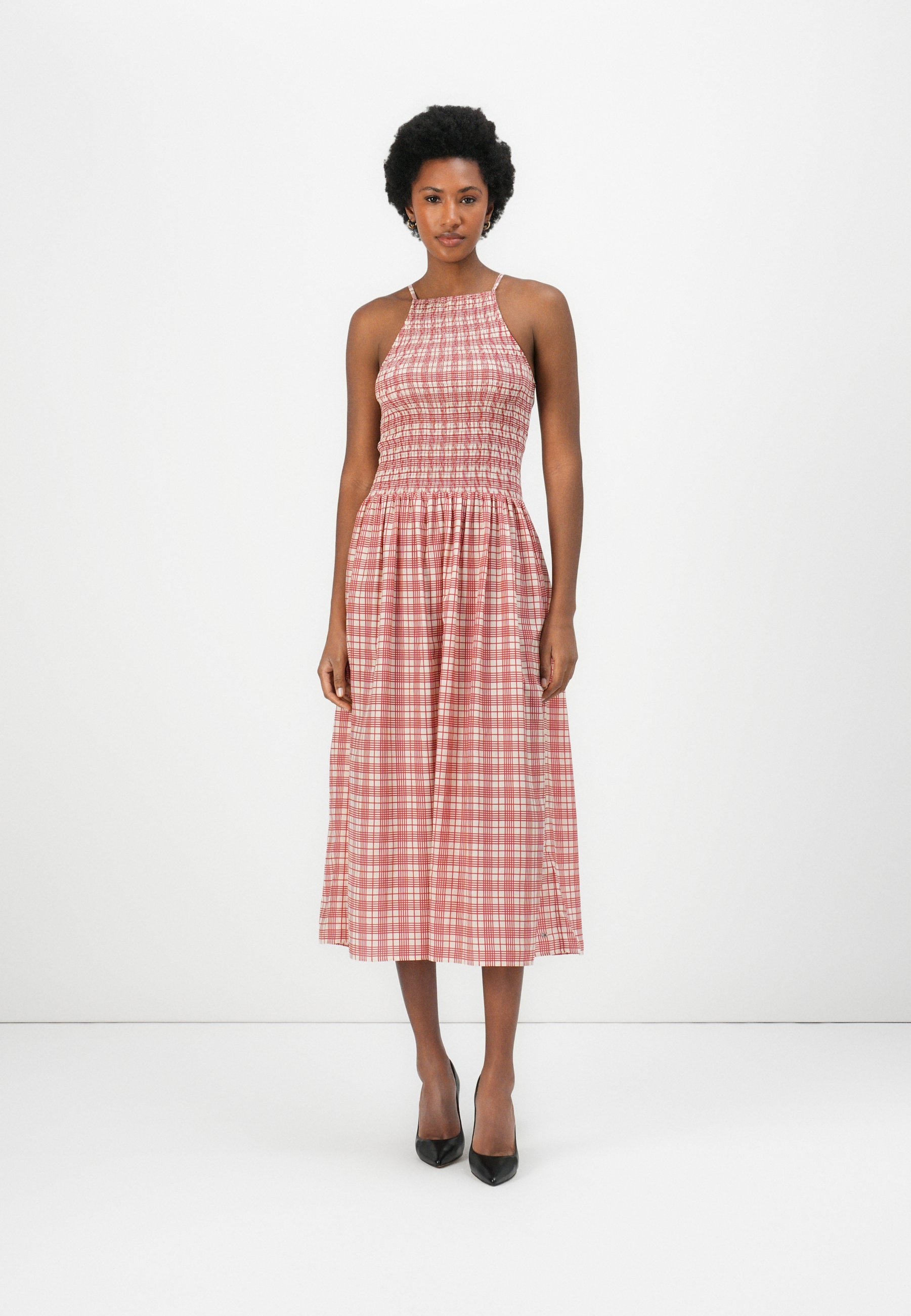 sachin and babi light blue dress Tommy Hilfiger Printed Halter Belted Midi Dress MSRP $129  DGFOutlet