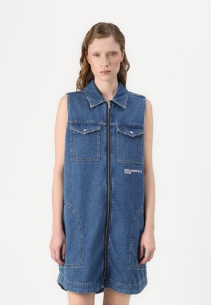 Karl Lagerfeld Jeans ZIP DRESS - Denim dress - mid blue