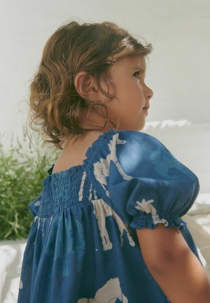 PUFF SLEEVE-REGULAR FIT - Vestido informal - blue animals