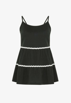 Yours Clothing, PLUS SIZE VESTS & CAMIS - Toppi - black