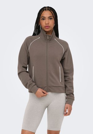 ONLY Play ONPSAGE Sweat - Bluză de molton cu fermoar - brown