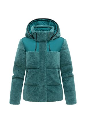 Marikoo, KAPUZENPLÜSCHJACKE KAGURAA 16 - Winterjacke - petrol melange