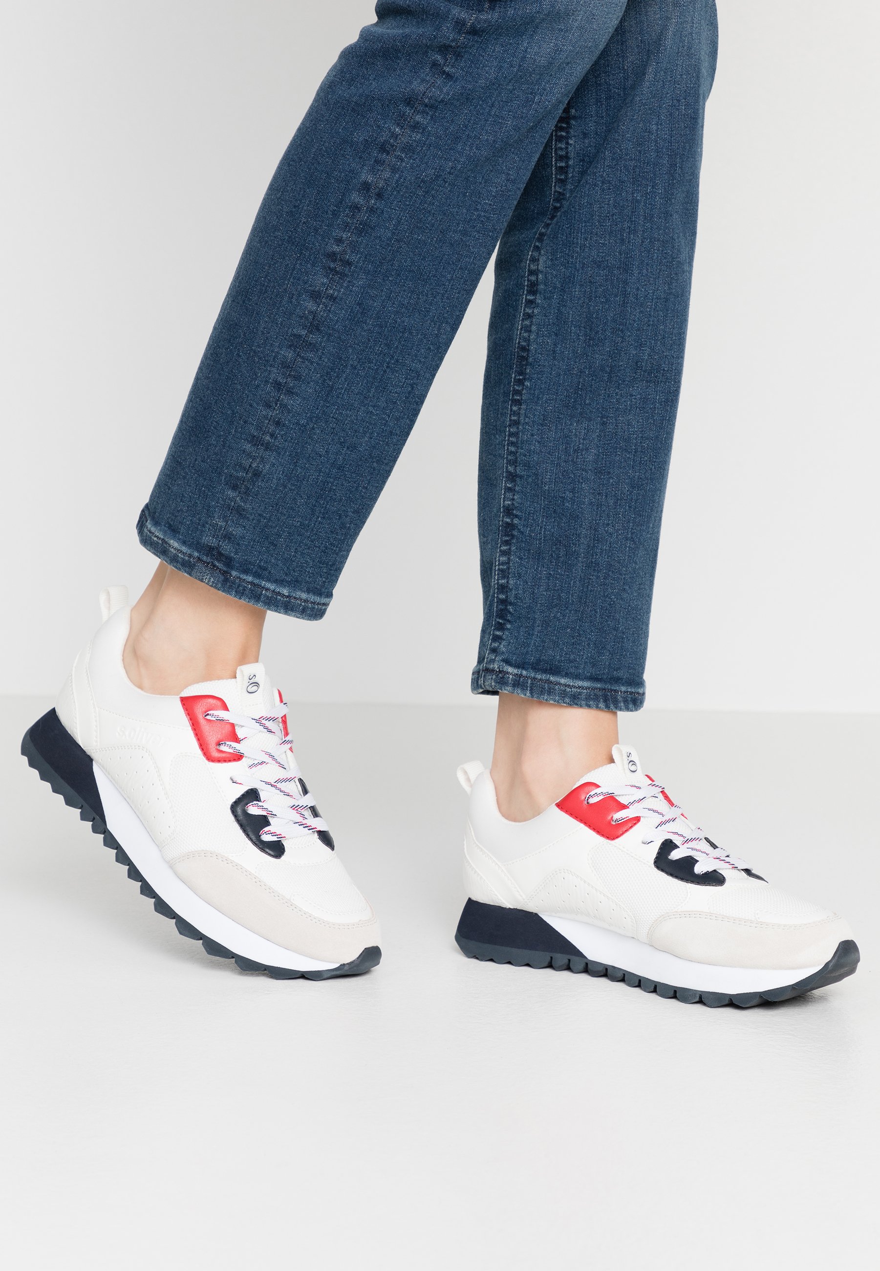 s.Oliver Joggesko white Zalando.no s.Oliver Joggesko whiteyellow Zalando.no