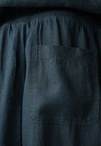PULL&BEAR LINEN BLEND - Broek - dark blue