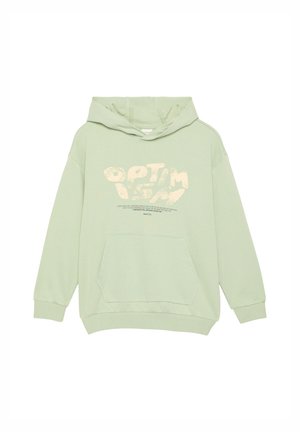 MIT FRONTPRINT - Kapuzenpullover - salbeigrün