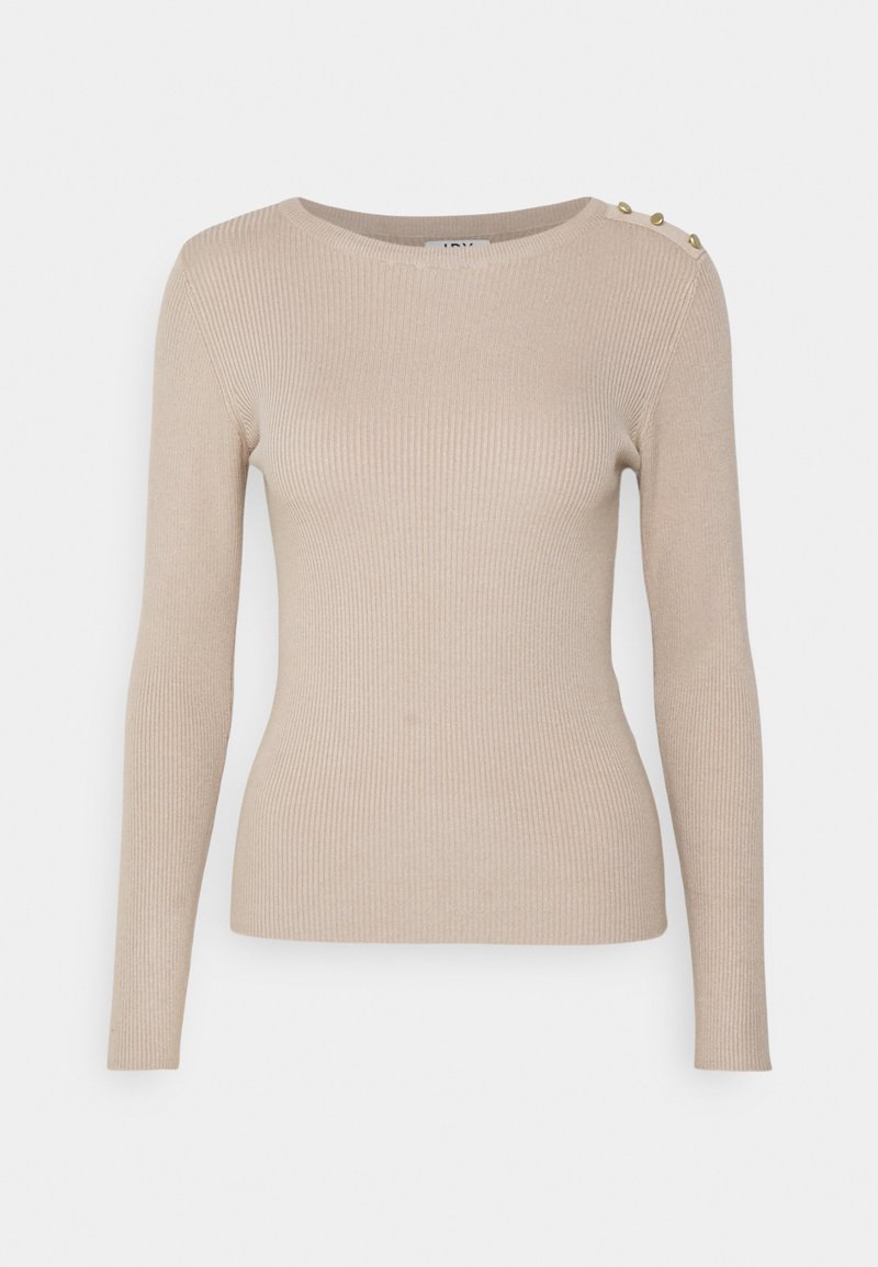 Damen Strickjacken | JDY JDYPLUM O NECK BUTTON Strickpullover simply taupe/taupe - GN10506 Damen Strickjacken | JDY JDYPLUM O NECK BUTTON Strickpullover simply taupe/taupe - GN10506