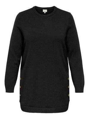 ONLY Carmakoma, KNITTED DRESS CARMARGARETHA SHORT DRESS - Robe pull - black