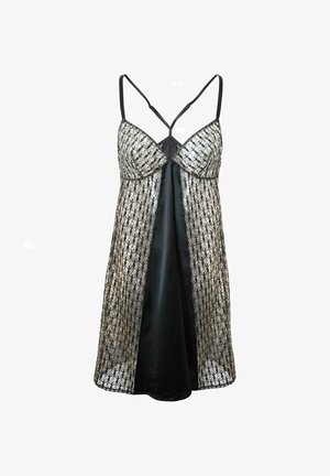 Elena Di Cuori, ICON EMBROIDERY SLIP DRESS - Öösärk - nero