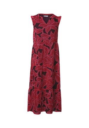 Street One, MAXI DRESS AUS CHIFFON WITH PRINT - Freizeitkleid - salsa red