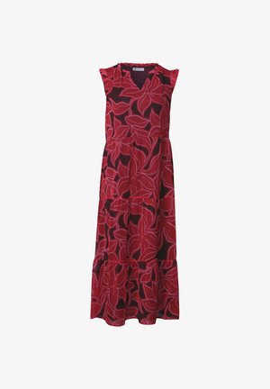 Street One, MAXI DRESS AUS CHIFFON WITH PRINT - Robe de jour - salsa red