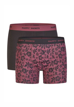 Happy Shorts, 2-PACK - Kurze Boxershorts - schwarz/bordeaux