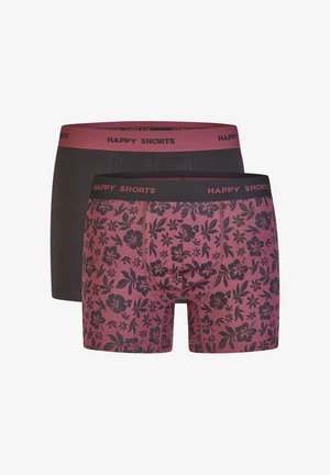 Happy Shorts, 2-PACK - Kurze Boxershorts - schwarz/bordeaux