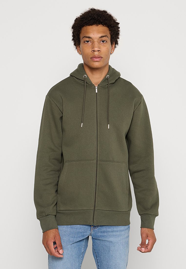 Selected Homme Sweater met rits donkergroen