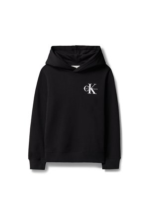 Calvin Klein Jeans, SMALL CHEST MONOLOGO UNISEX - Φούτερ με κουκούλα - black