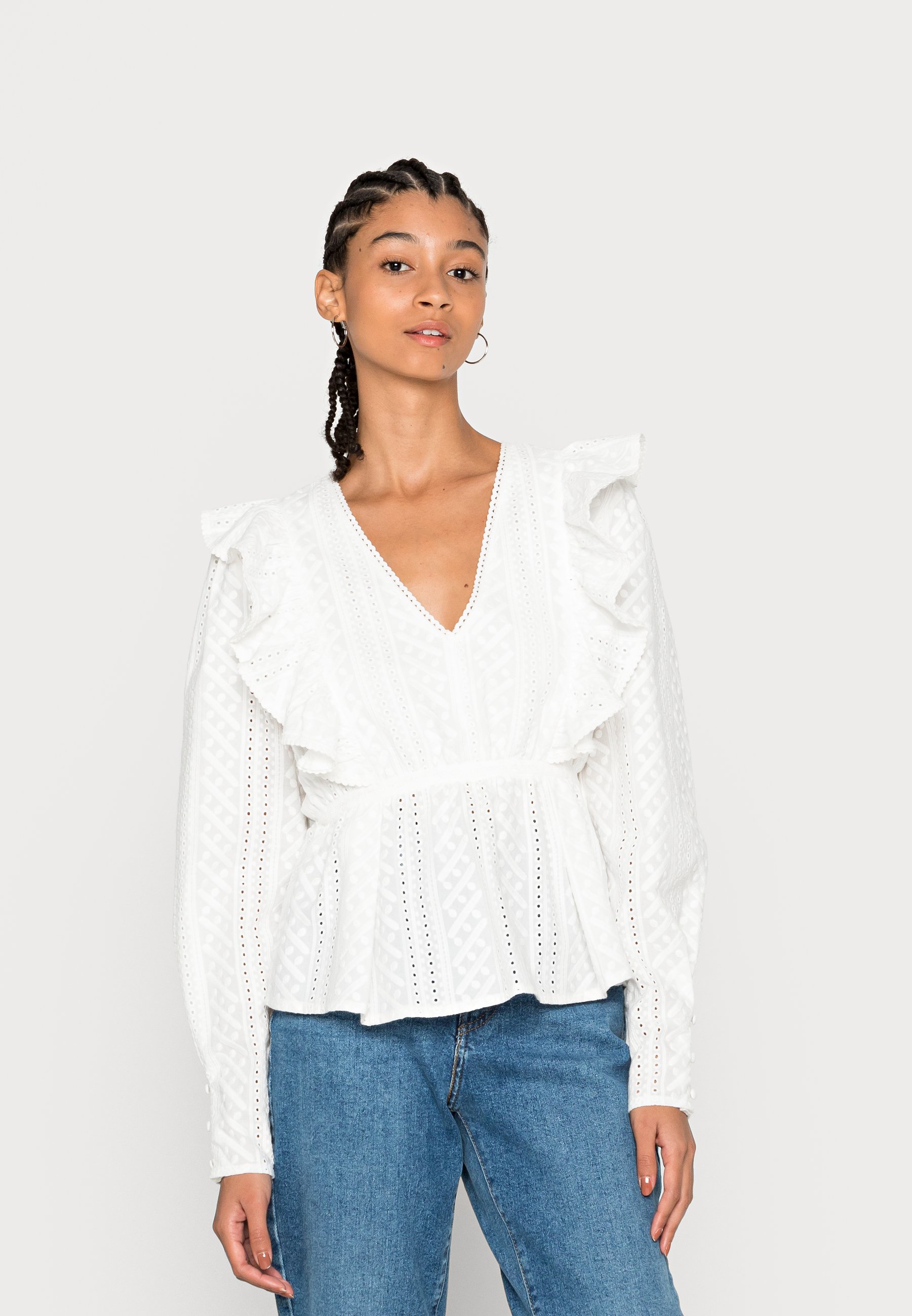 NIKKIE RAQUEL TOP - Blouse - star white/off-white - Zalando.de