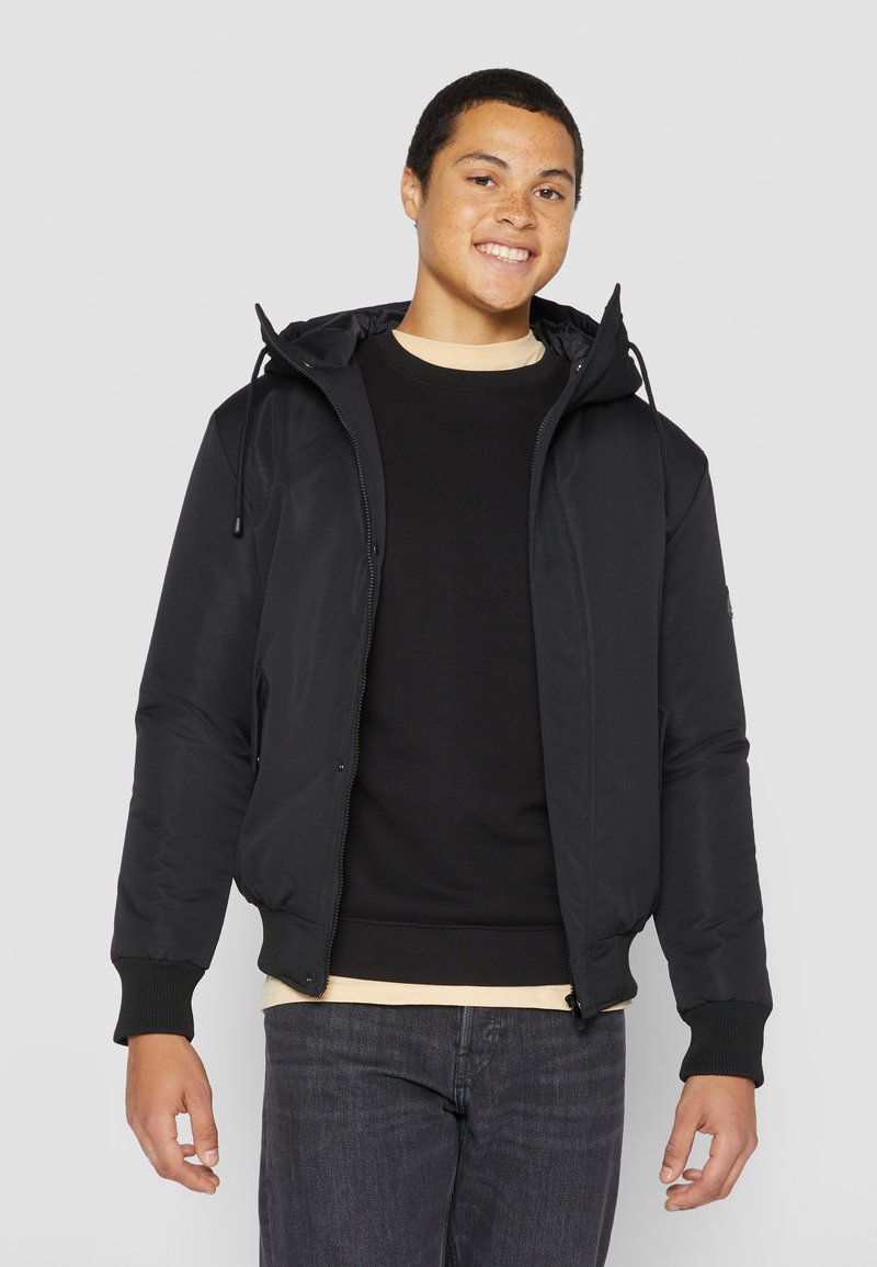 Newport Bay Sailing Club HOODED BOMBER JACKET Winterjacke black