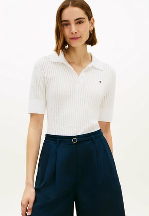 POINTELLE SHORT SLEEVE  - Polo - ecru