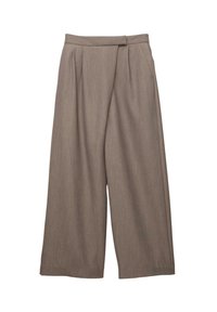 CROSSOVER WAIST - SMART - Nadrágok - dark brown