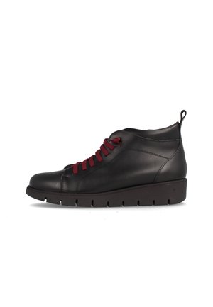 Botines con cordones - elast burdeos