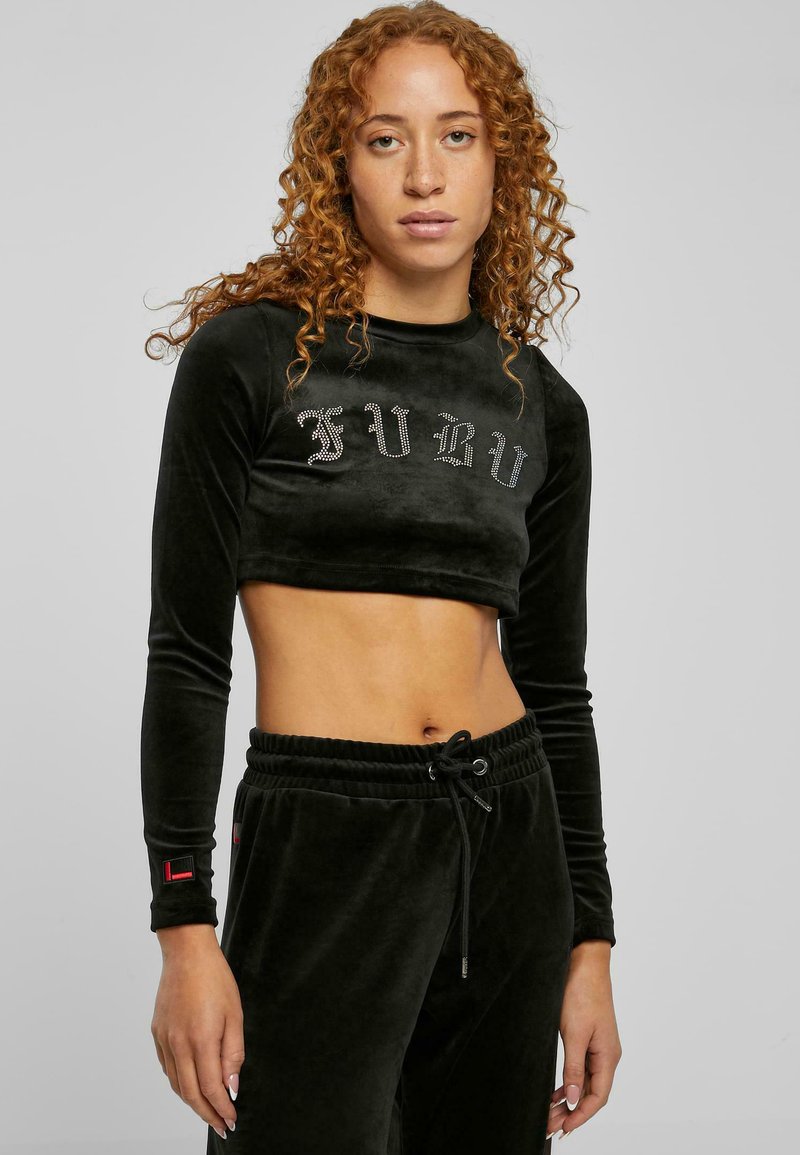 FUBU OLD ENGLISH VELOURS - Ilgarankovis viršutinės dalies drabužis - black