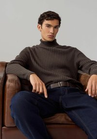 Next ROLL NECK - REGULAR FIT TEXTURE - Strickpullover - brown