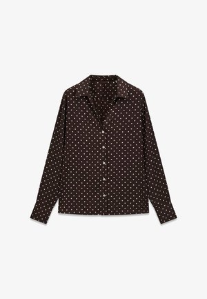 Guess, LS NEW CONCETTA SHIRT - Skjortebluser - punkte braun
