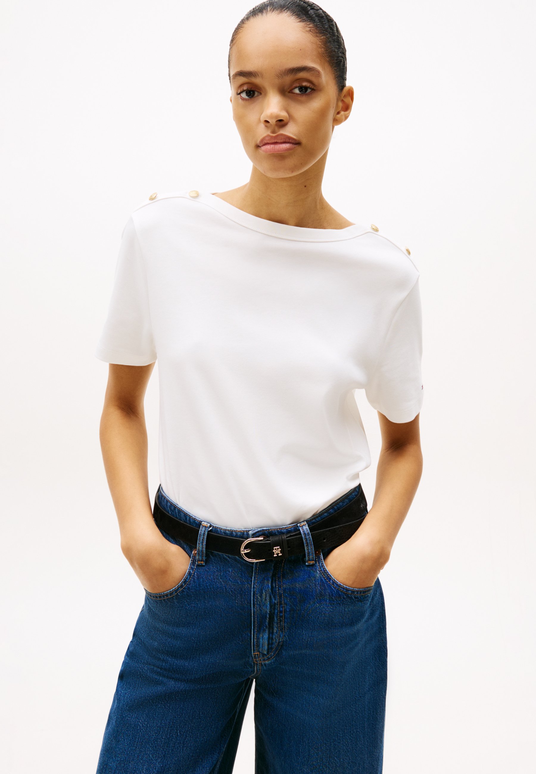 売れ筋商品|||トミー ヒルフィガー シャツ レディース トップス WRAP BLOUSE - Blouse - ivory petal Tommy Hilfiger WRAP BLOUSE - Blouse - ivory petal/off-white