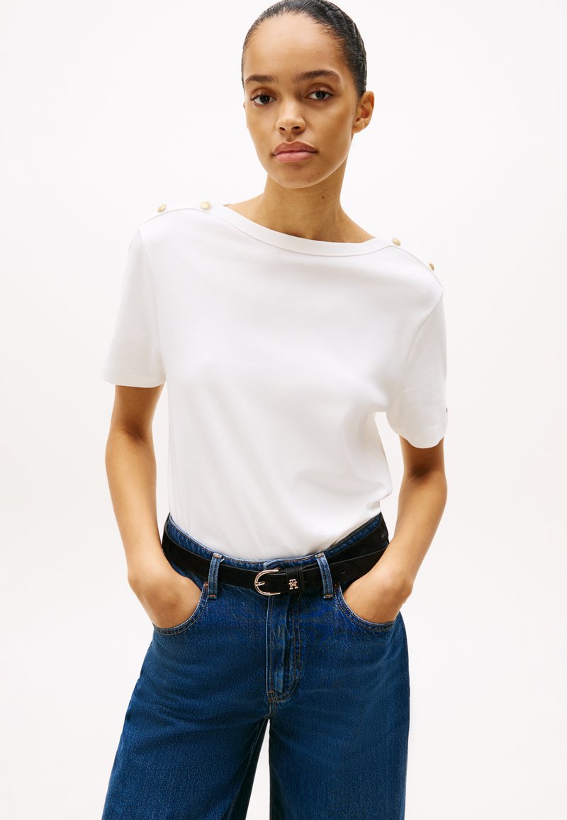 Tommy Hilfiger - STRIPE  - T-shirt print - ecru, Vergroten
