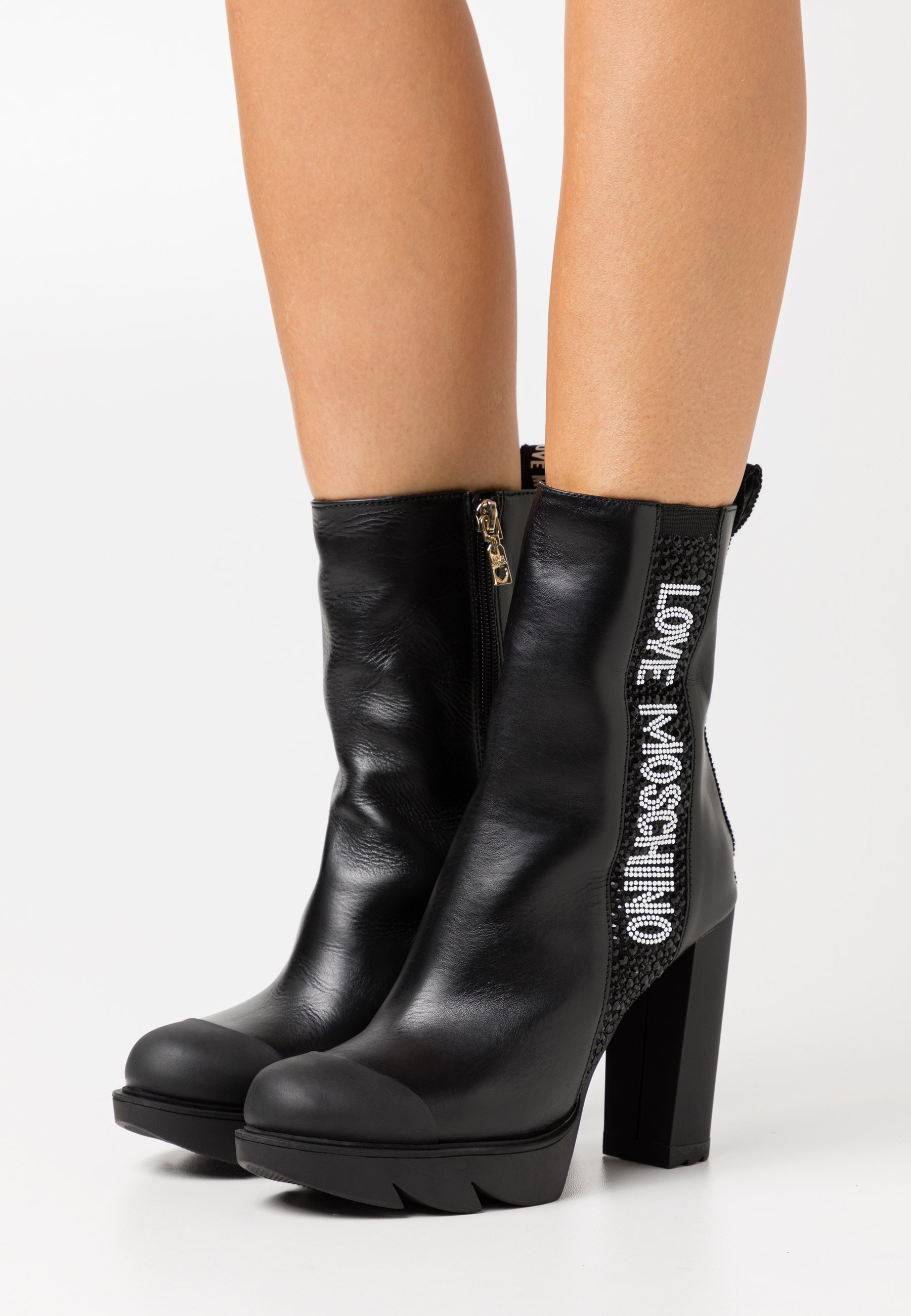 love moschino flatform ankle boots