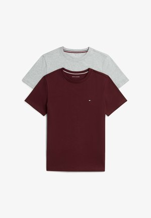 Tommy Hilfiger, TEE UNISEX 2 PACK - Basic T-shirt - dark red;grey