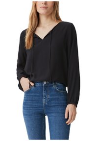 comma casual identity Bluse - schwarz