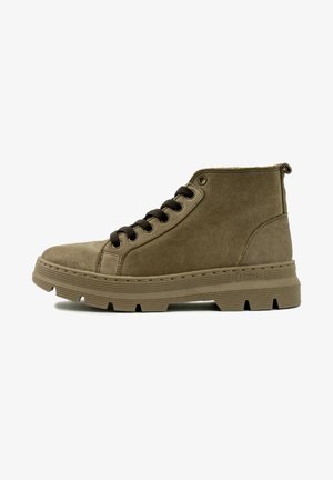 Členkové čižmy na platforme - beige