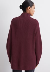 Marc O'Polo LONGSLEEVE STAND UP COLLAR - Strickpullover - deep ruby