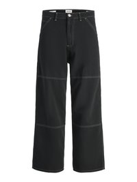 JPSTOWEN CONTRAST PANEL PANTS  - Jeans Relaxed Fit - black