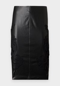 COATED SKIRT - Kokerrok - nero