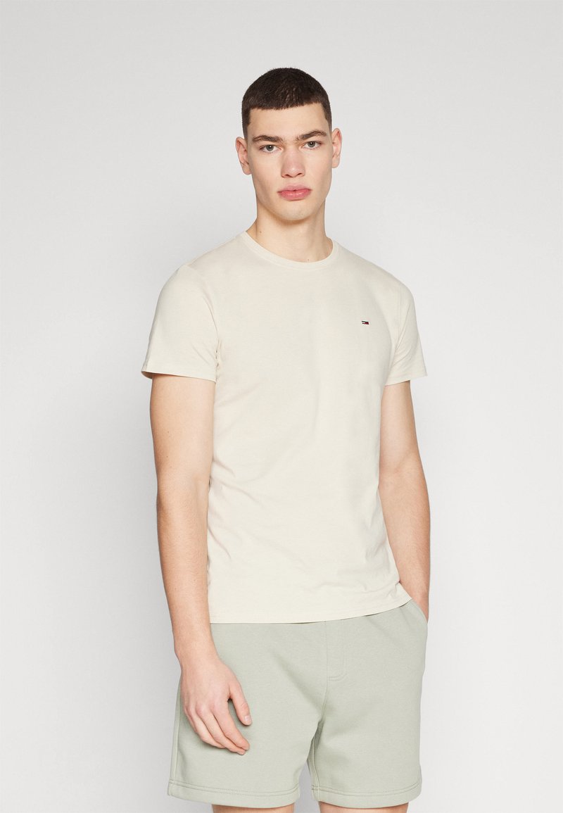 Tommy Jeans SLIM TEE - T-shirt - bas - newsprint
