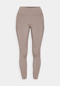 UNIVERSA SEAMLESS FRONT 7/8 - Tajice - mink brown/smoke grey/black