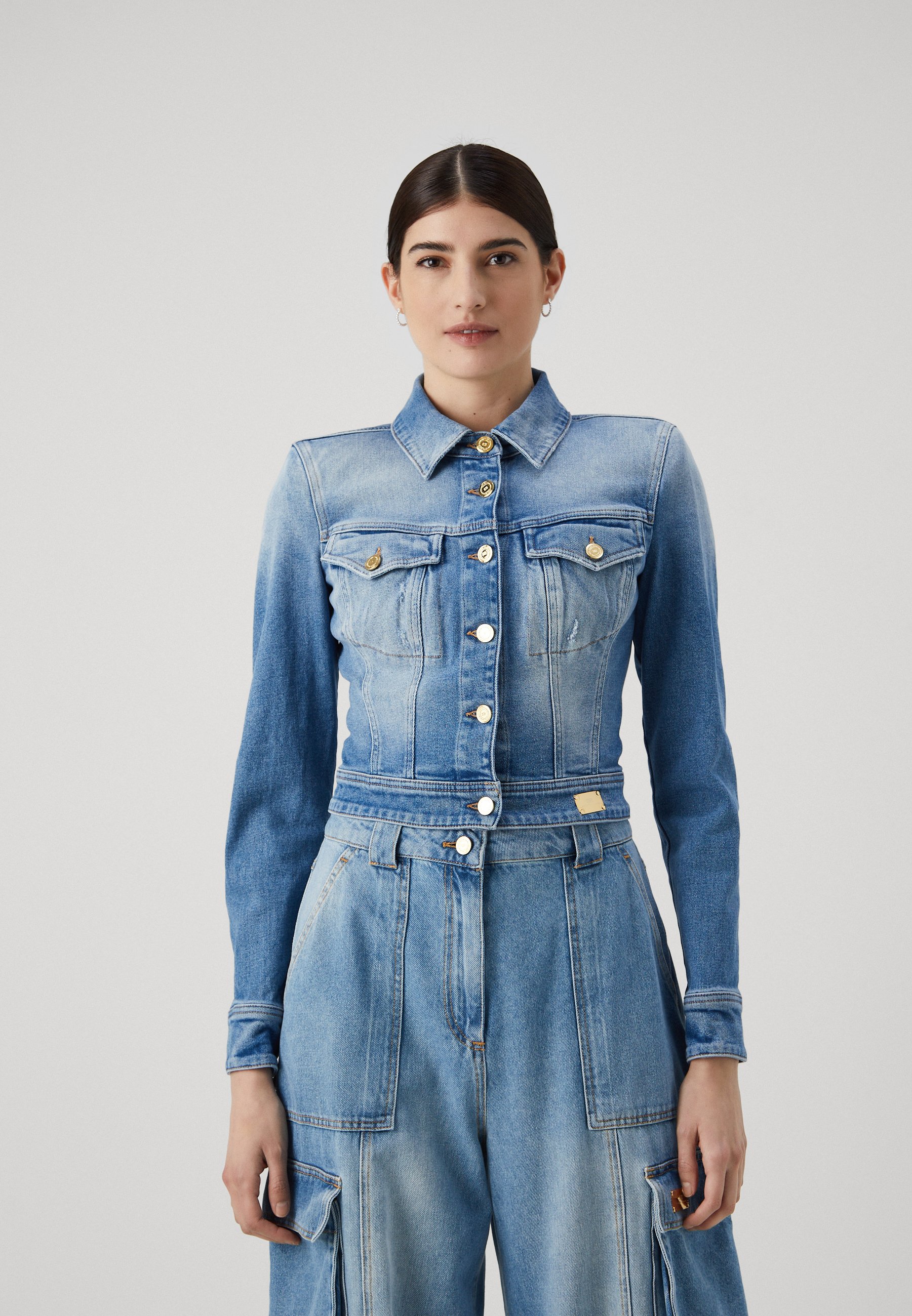 ジャケット ELISABETTA FRANCHI Woman Jacket Blue BJ37I 139 ELISABETTA FRANCHI: Coat woman - Blue | Elisabetta Franchi