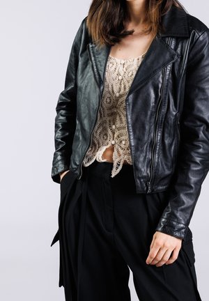Leather jacket - black