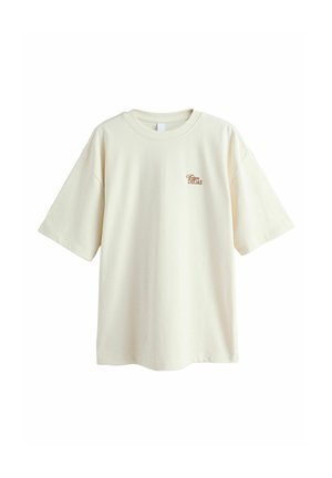 Next, REGULAR FIT - OVERSIZED LICENCE GRAPHIC T-SHIRT . - Nyomott mintás póló - ecru