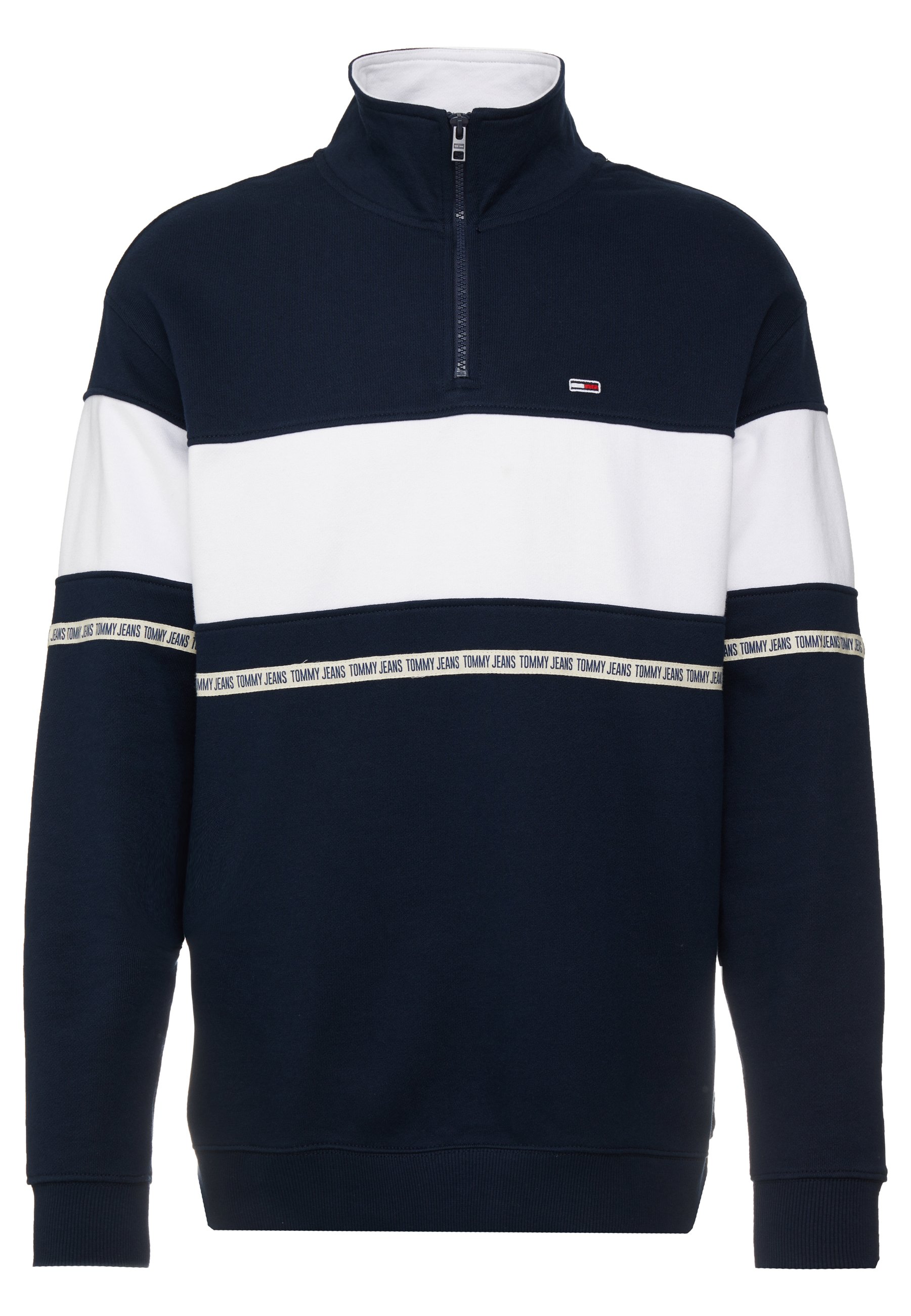 tommy jeans mock neck zip sweatshirt